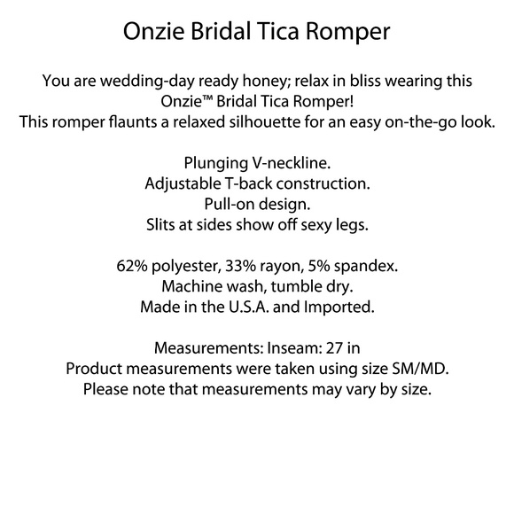 Onzie Bridal Tica Jumpsuit/Romper SLATE BLUE NWT - Picture 7 of 8